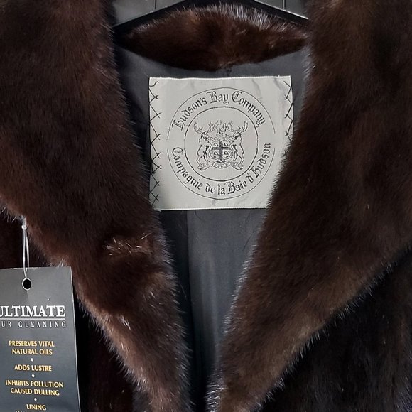 Mint Condition 3/4 length Dark Ranch Mink Coat - Picture 1 of 6